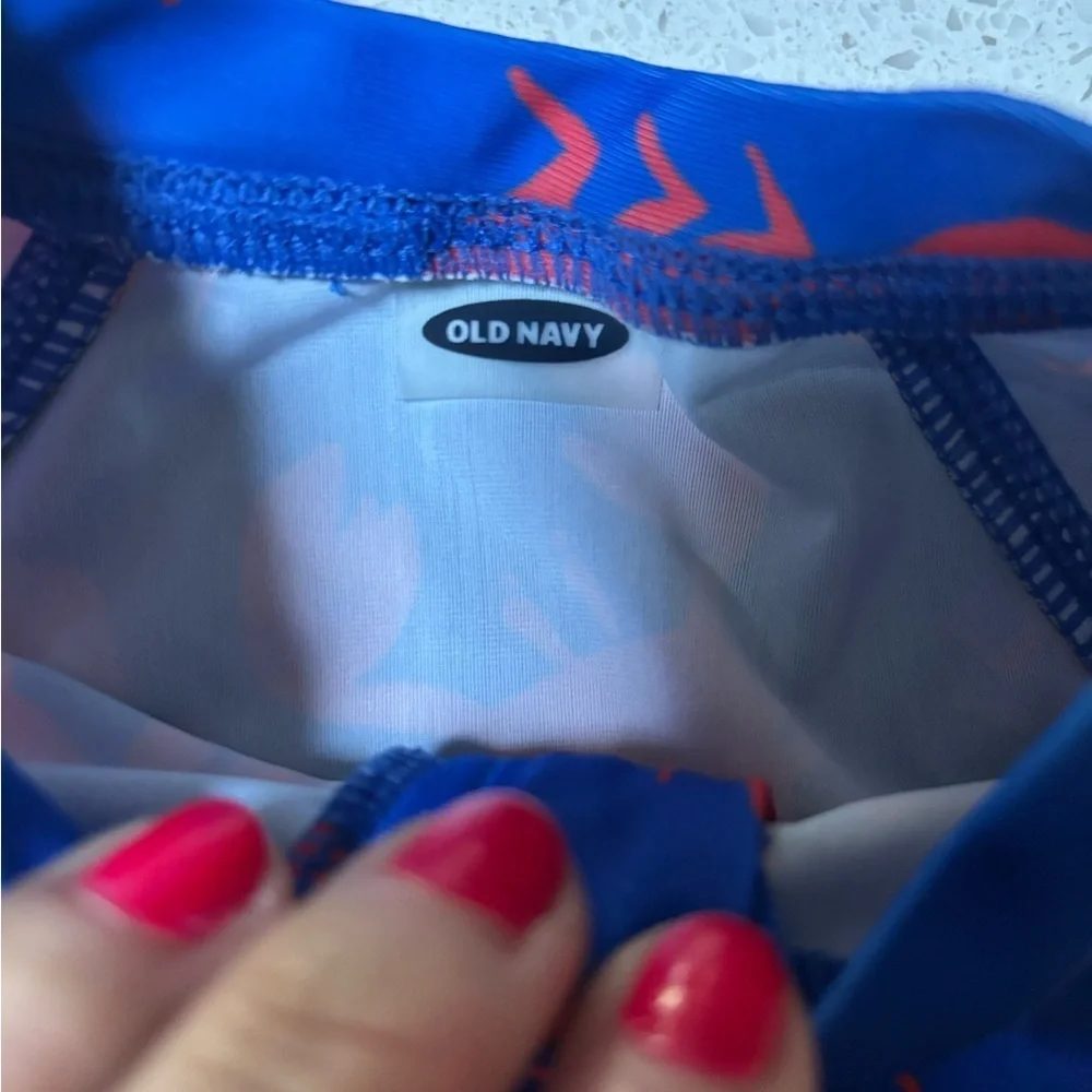 Old navy 3-6m Blue and Red Crab Swimwear